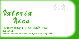 valeria nics business card